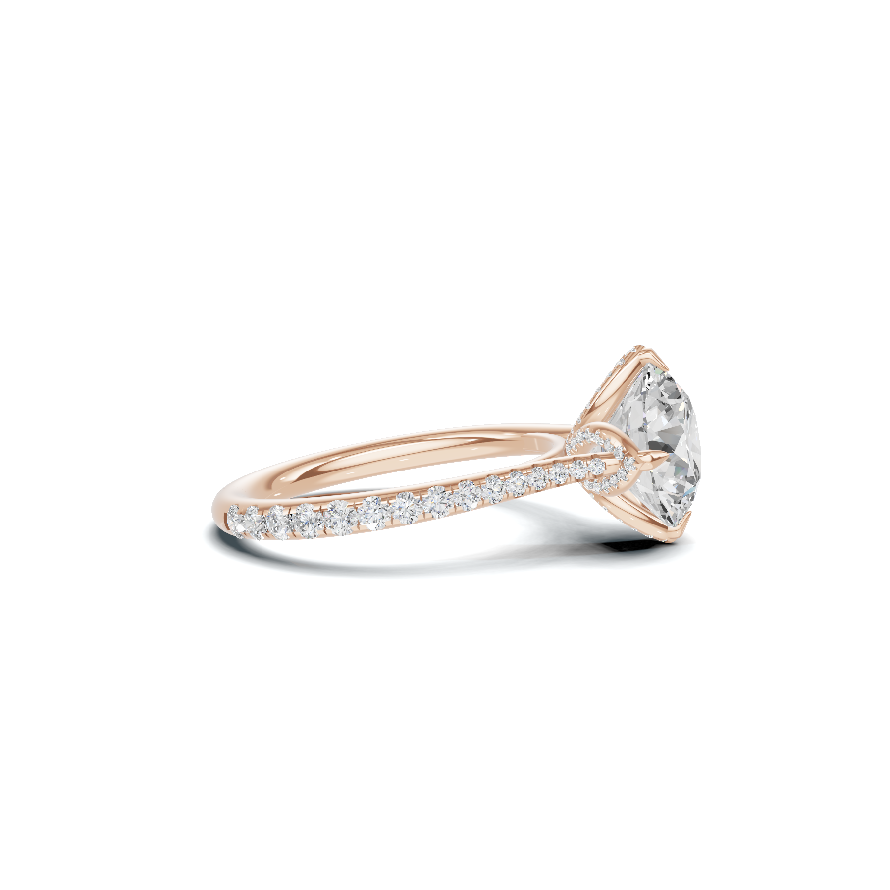 Pave Petal Basket Ring