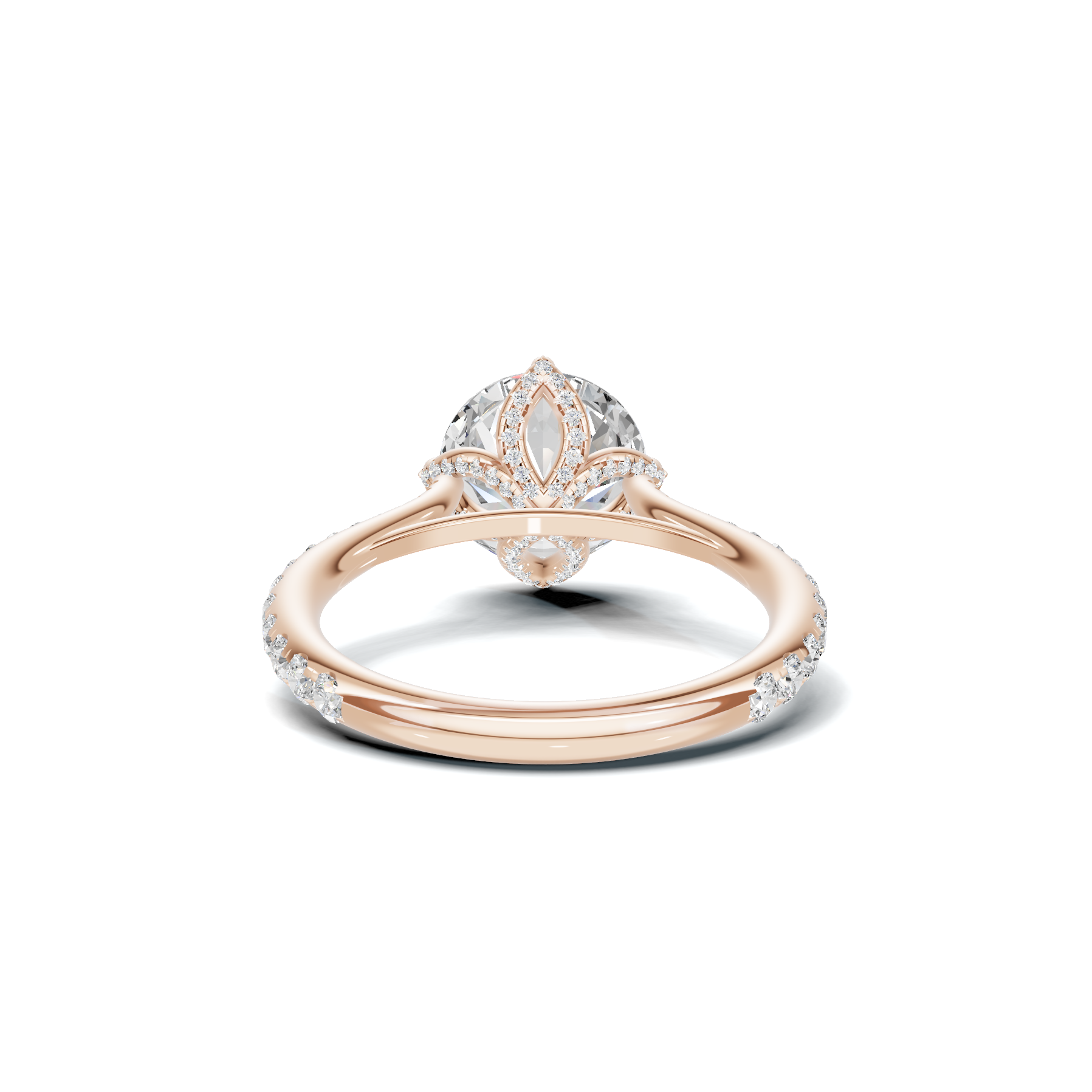 Pave Petal Basket Ring