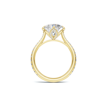 Pave Petal Basket Ring