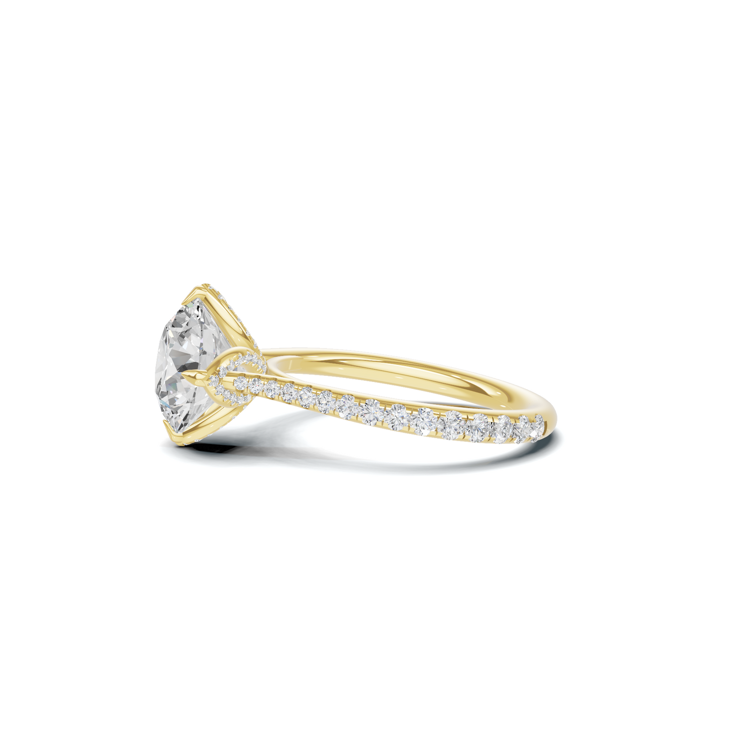Pave Petal Basket Ring