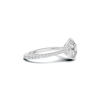 Pave Petal Basket Ring