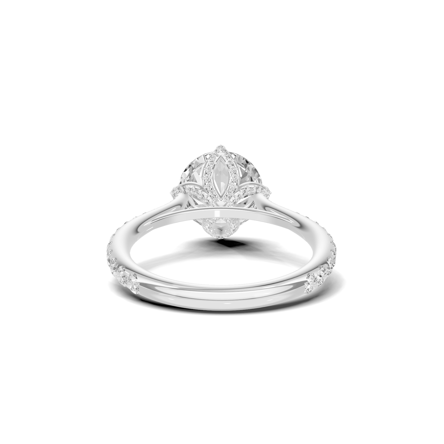 Pave Petal Basket Ring