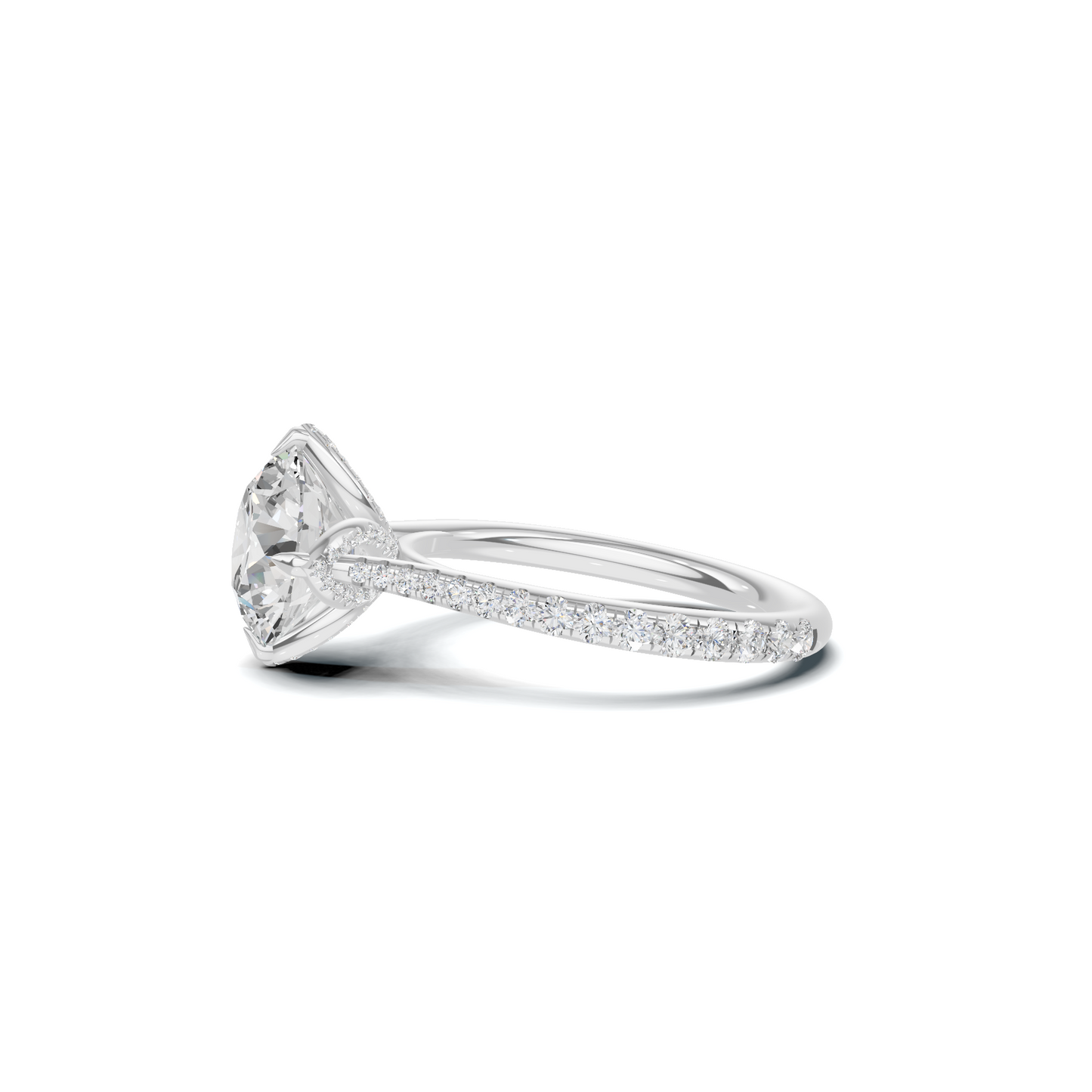 Pave Petal Basket Ring