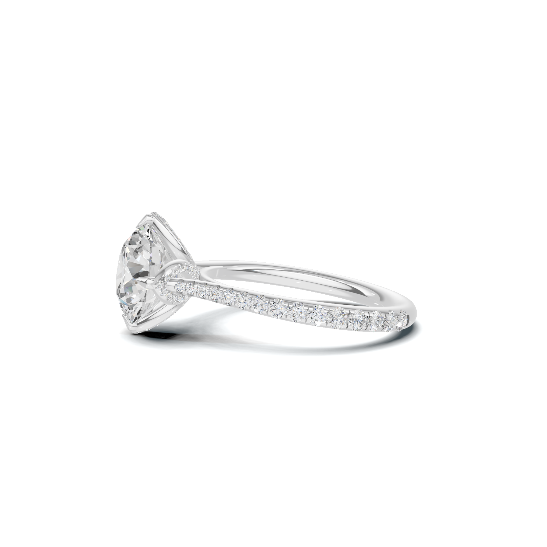 Pave Petal Basket Ring