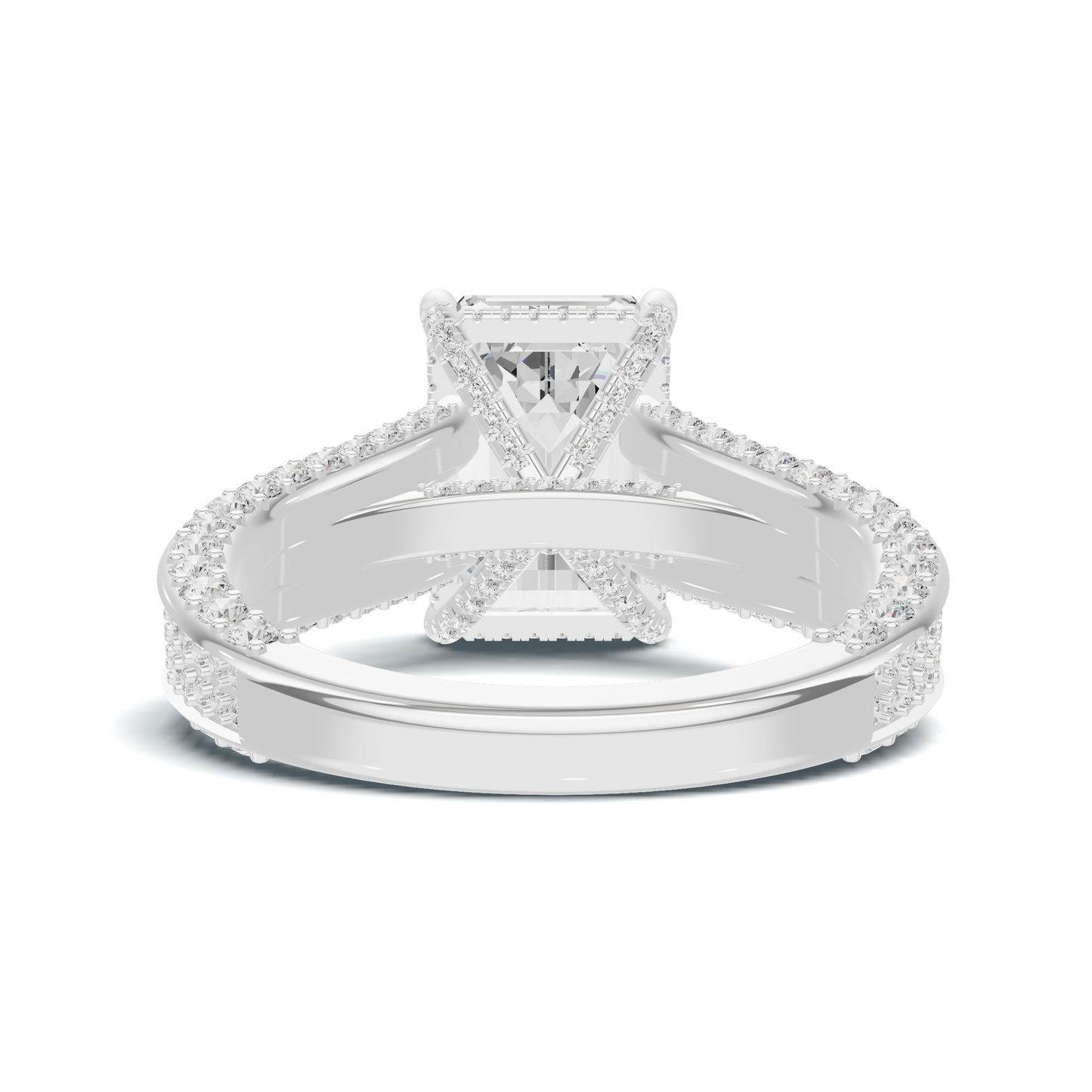 Pave Split Shank Ring