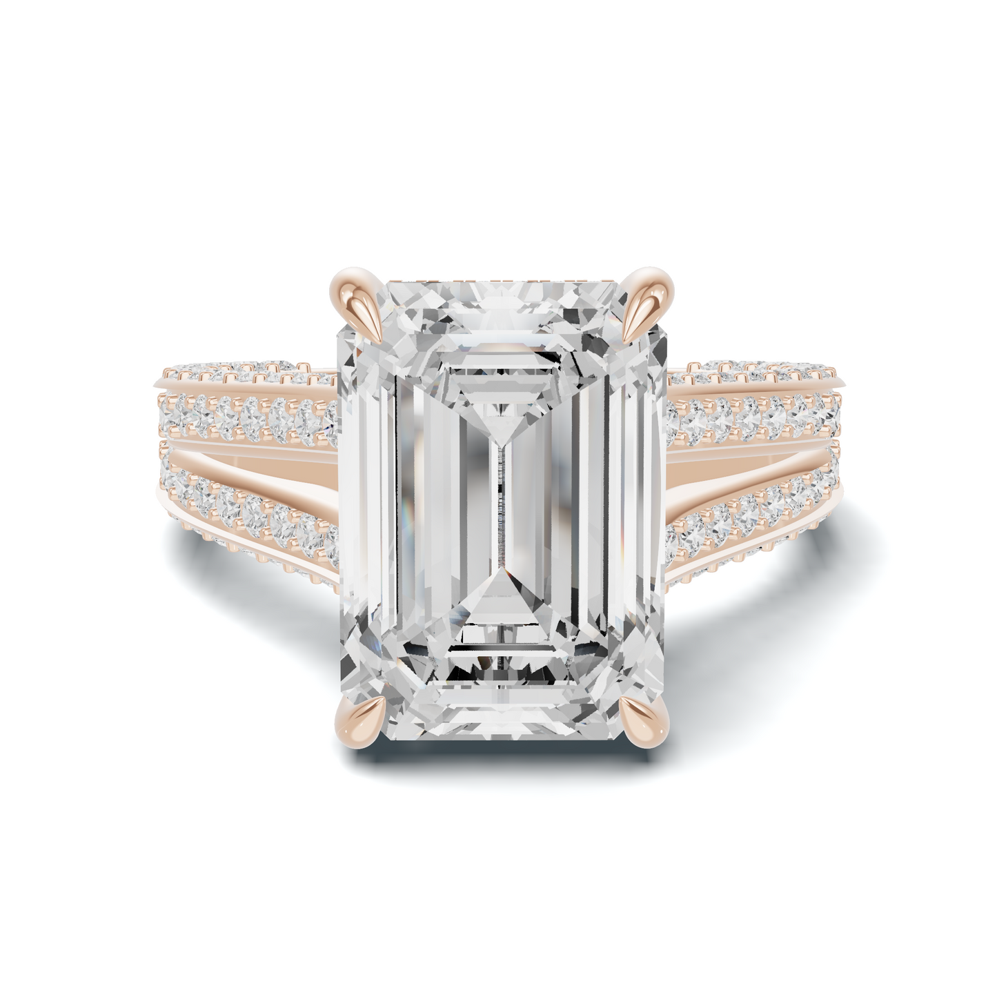 Pave Split Shank Ring