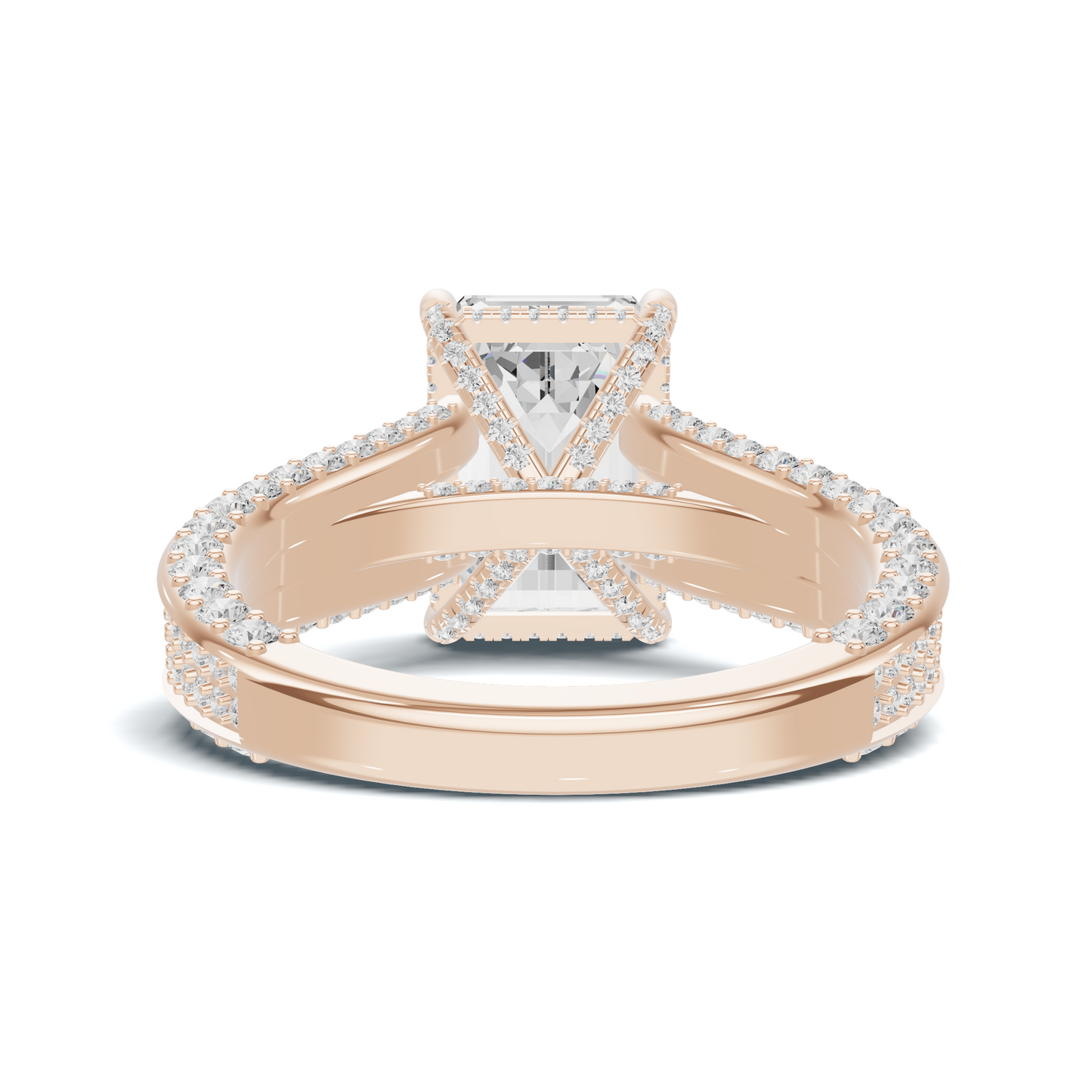 Pave Split Shank Ring