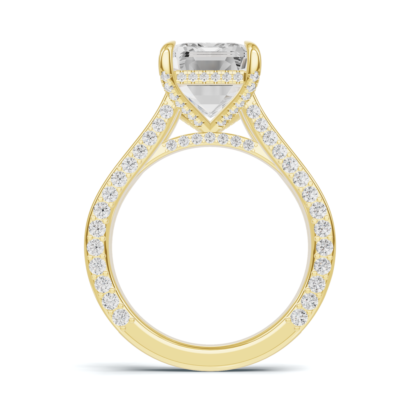 Pave Split Shank Ring