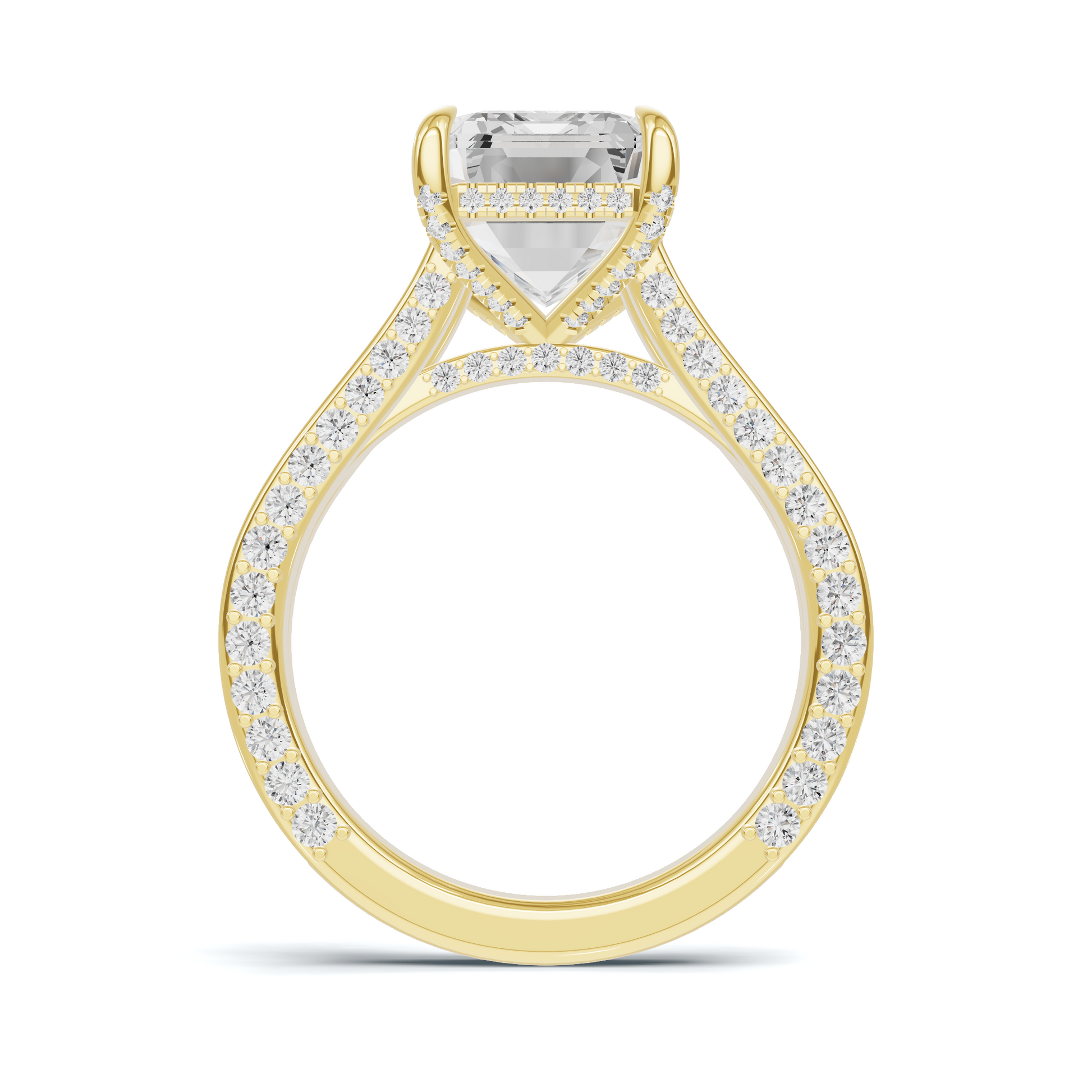 Pave Split Shank Ring