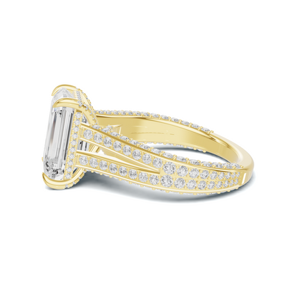 Pave Split Shank Ring