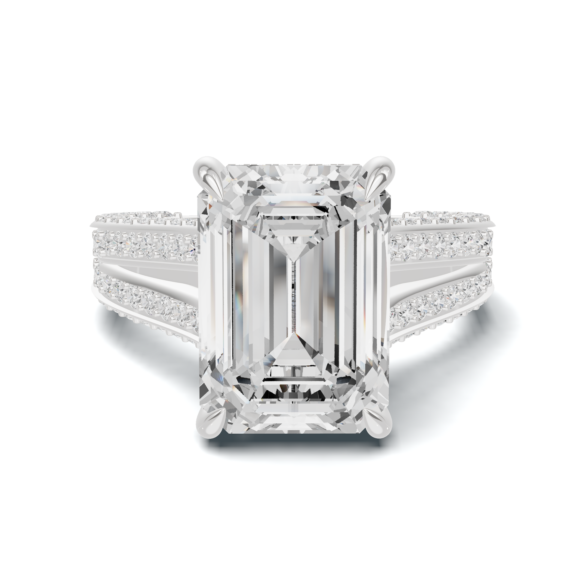 Pave Split Shank Ring