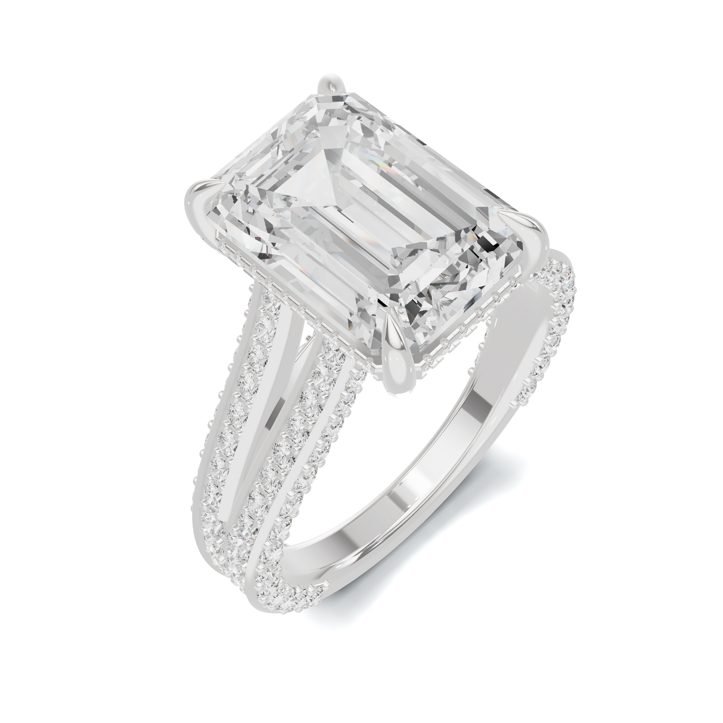 Pave Split Shank Ring