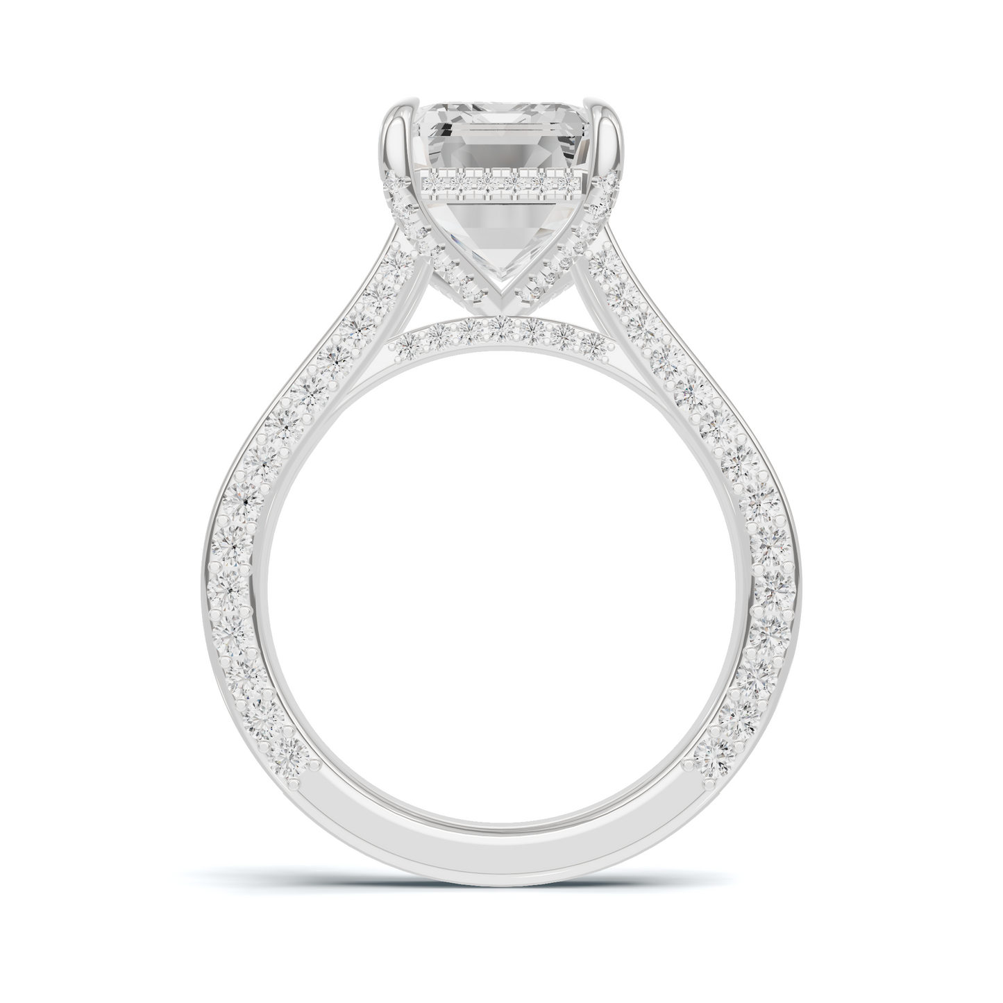 Pave Split Shank Ring