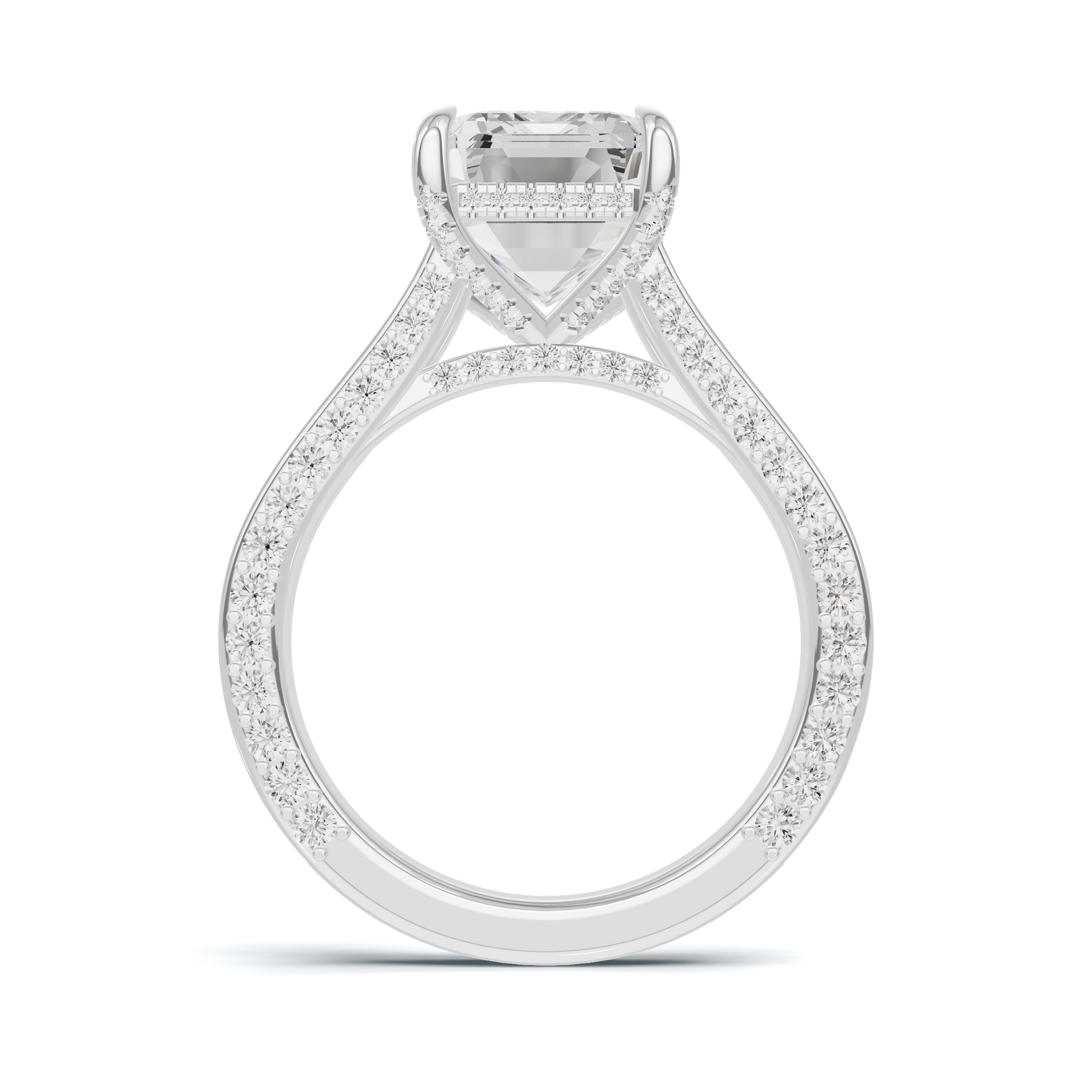 Pave Split Shank Ring
