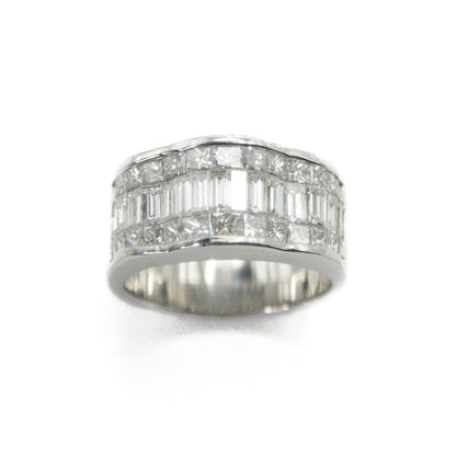 Platinum Lab Diamond Cluster Ring