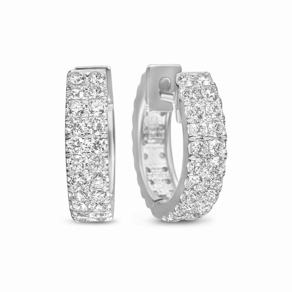 Lab Diamond Loop Earrings 10k Gold