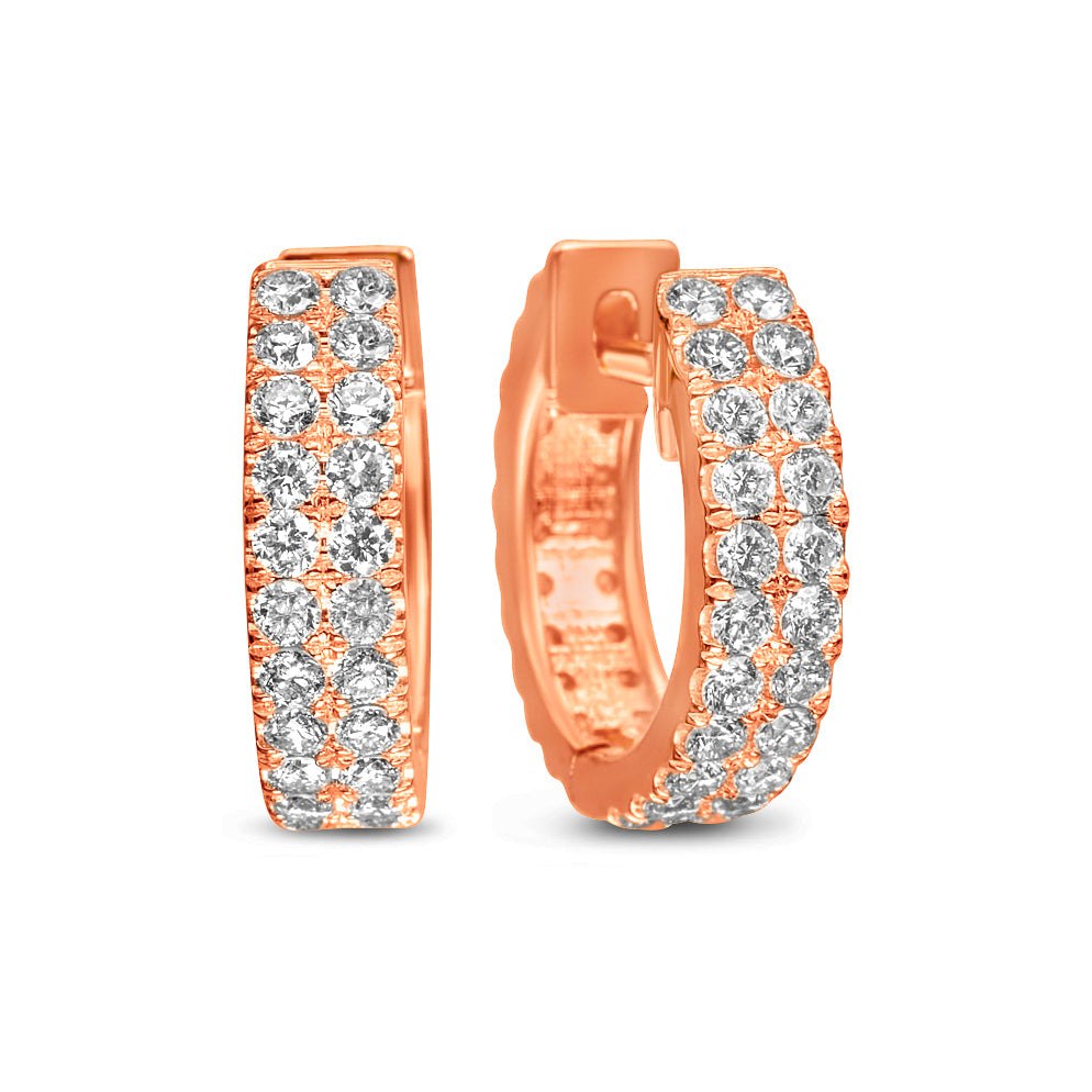 Lab Diamond Loop Earrings 10k Gold