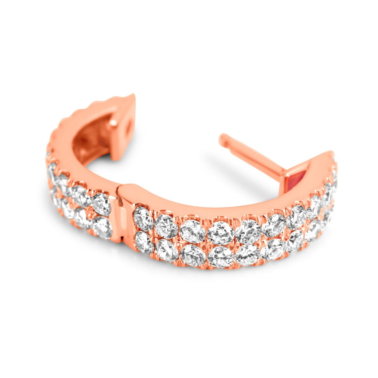 Lab Diamond Loop Earrings 10k Gold