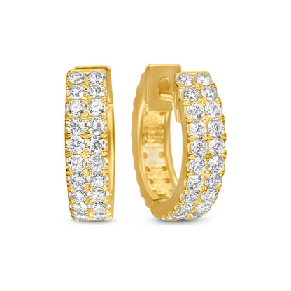 Lab Diamond Loop Earrings 10k Gold
