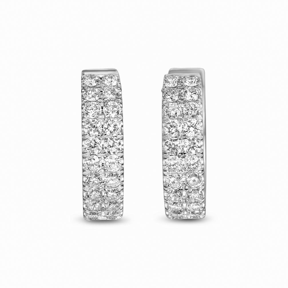 Lab Diamond Loop Earrings 10k Gold