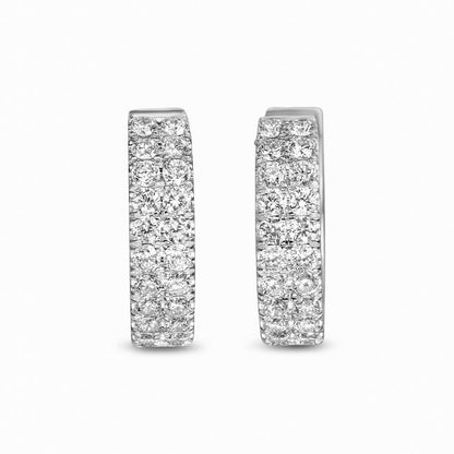 Lab Diamond Loop Earrings 10k Gold