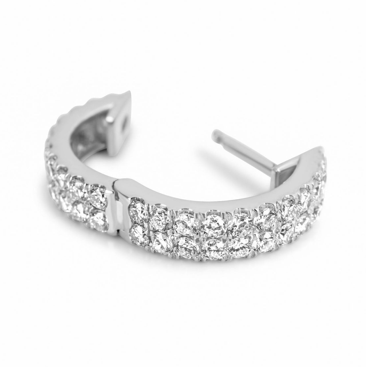 Lab Diamond Loop Earrings 10k Gold
