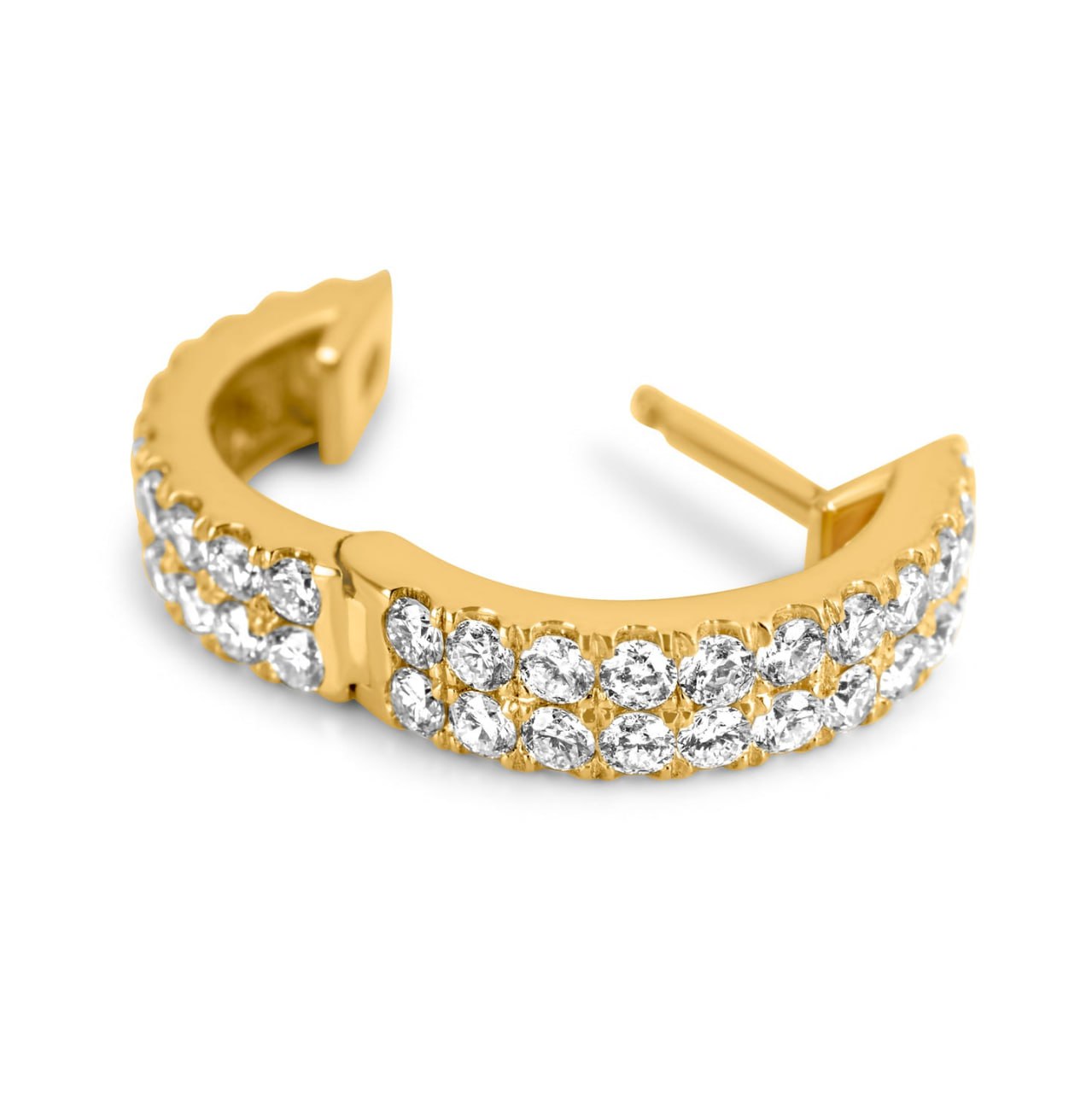 Lab Diamond Loop Earrings 10k Gold