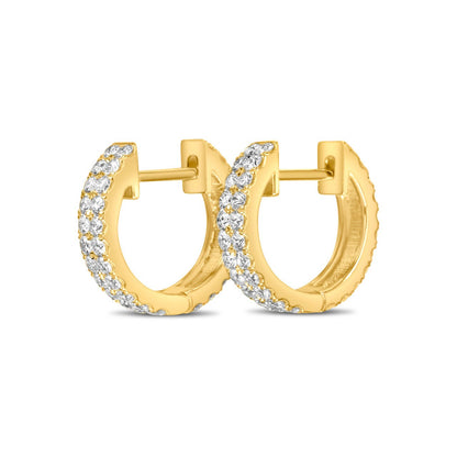 Lab Diamond Loop Earrings 10k Gold