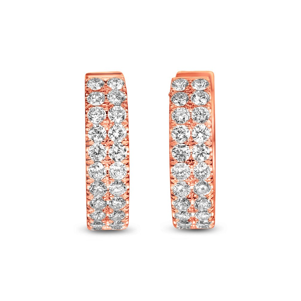 Lab Diamond Loop Earrings 10k Gold