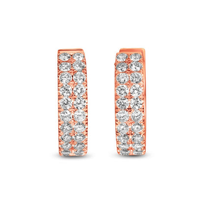 Lab Diamond Loop Earrings 10k Gold