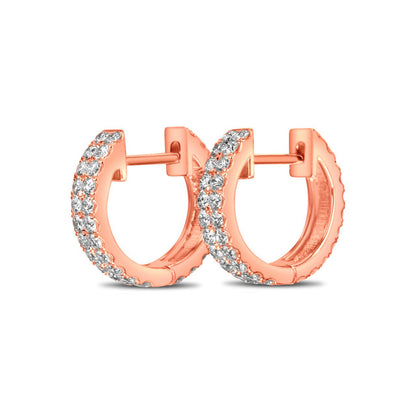 Lab Diamond Loop Earrings 10k Gold