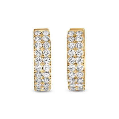 Lab Diamond Loop Earrings 10k Gold