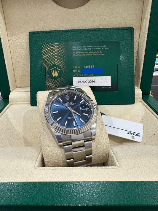 ROLEX DATEJUST 41MM – FLUTED BEZEL BLUE DIAL OYSTER
