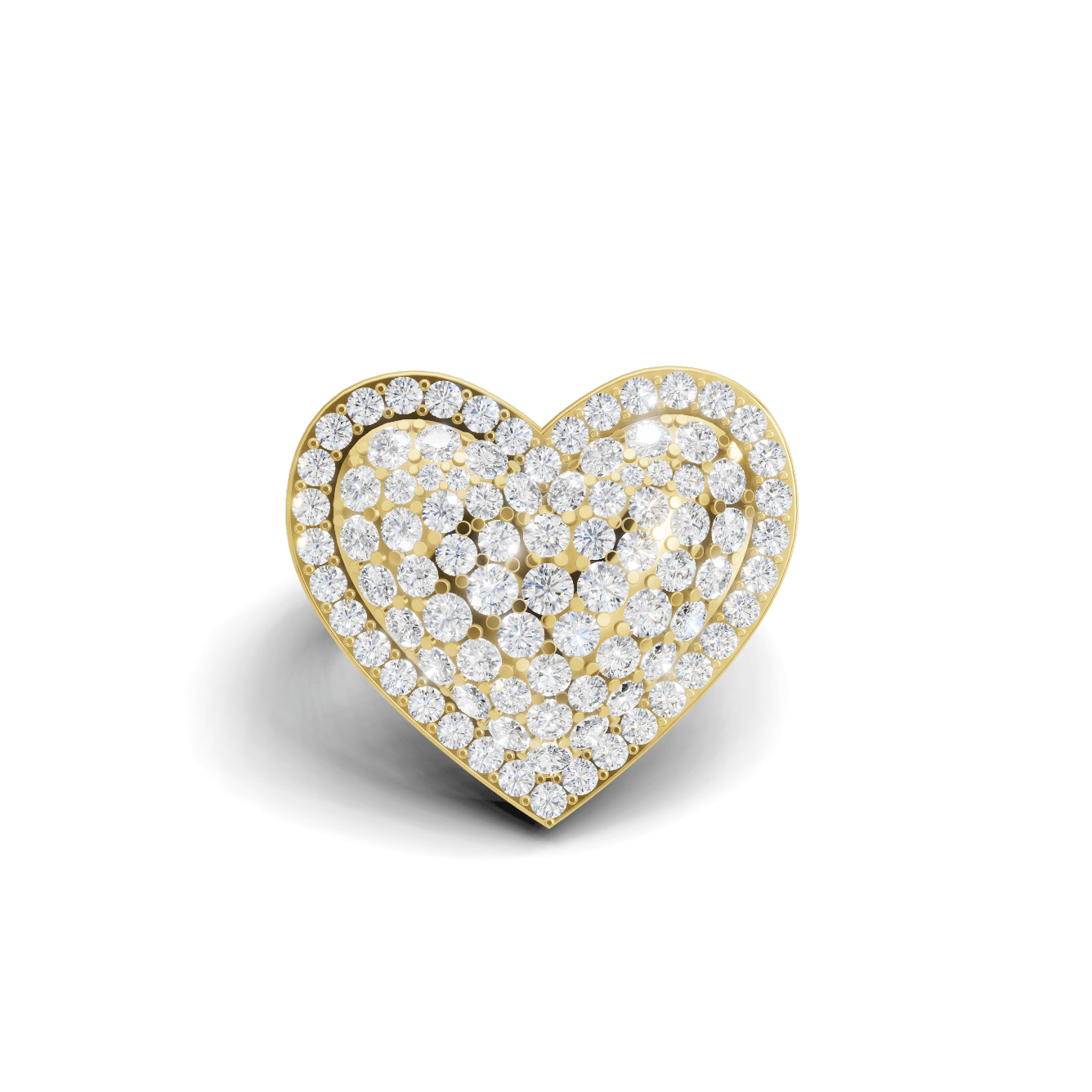 Royal Pave Heart Statement Ring