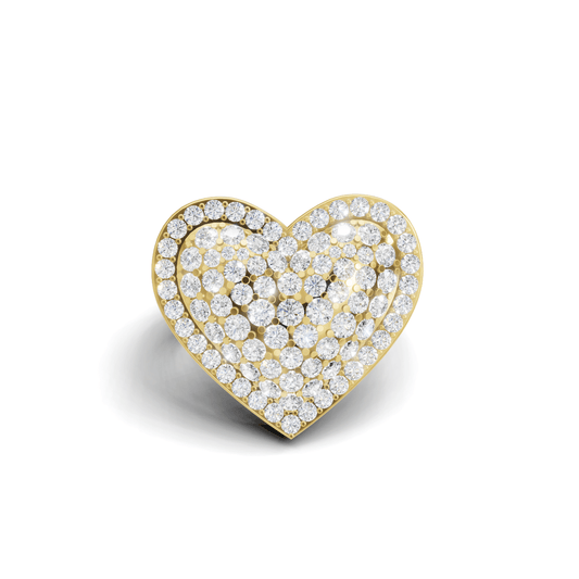 Royal Pave Heart Statement Ring