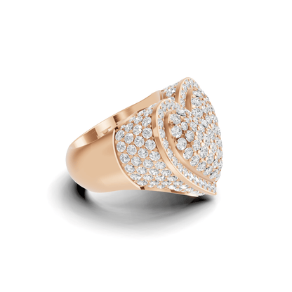 Royal Pave Heart Statement Ring