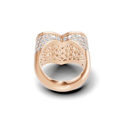 Royal Pave Heart Statement Ring