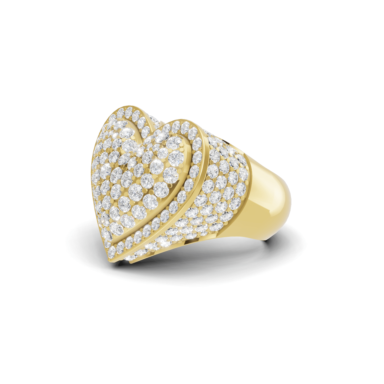 Royal Pave Heart Statement Ring
