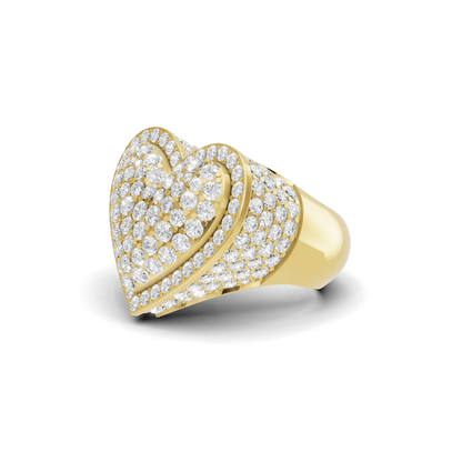 Royal Pave Heart Statement Ring
