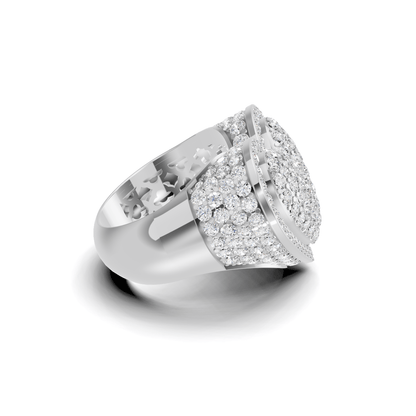 Royal Pave Heart Statement Ring