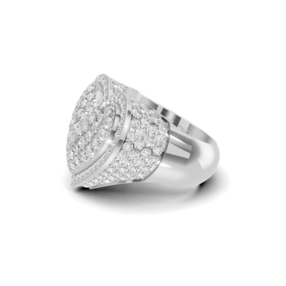 Royal Pave Heart Statement Ring