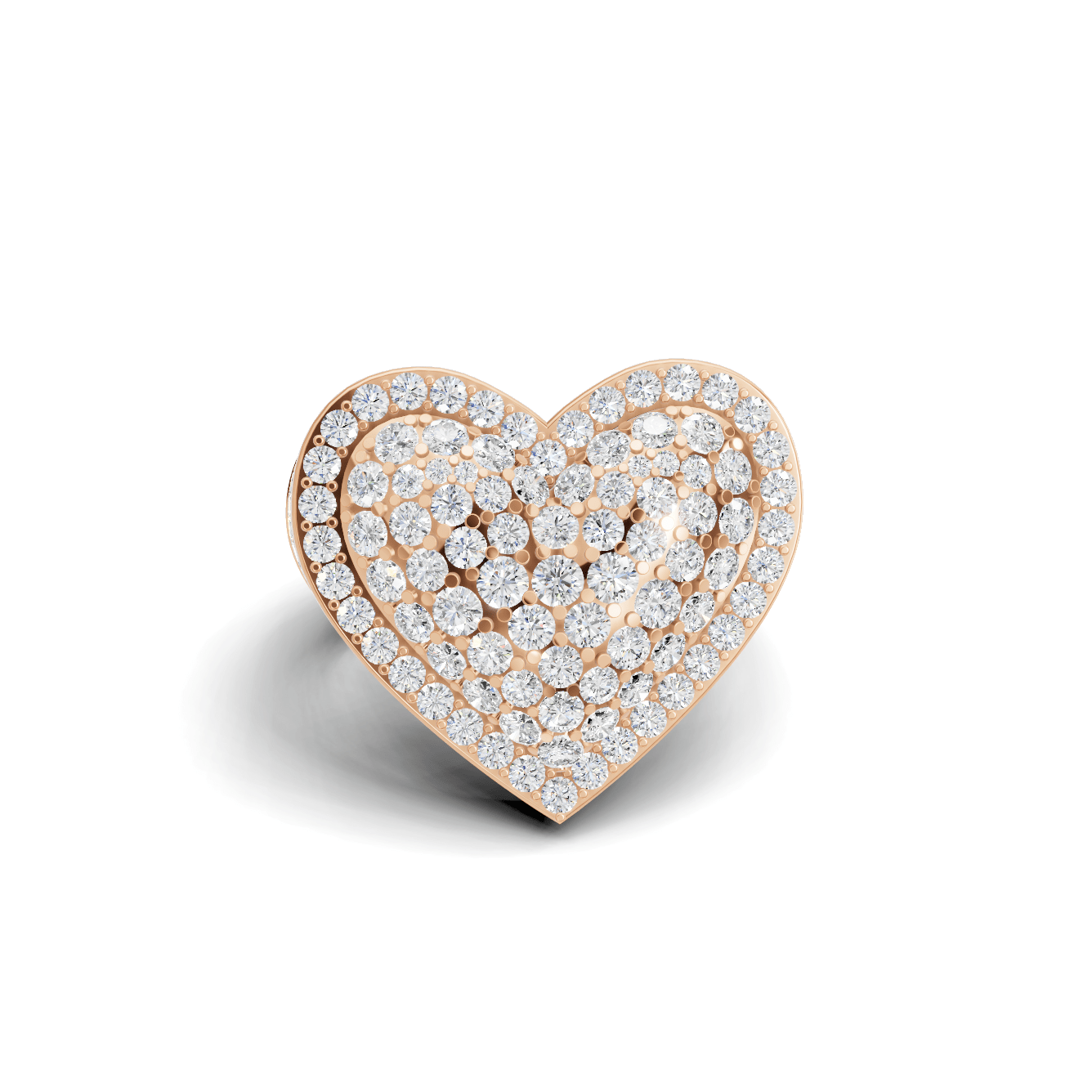 Royal Pave Heart Statement Ring