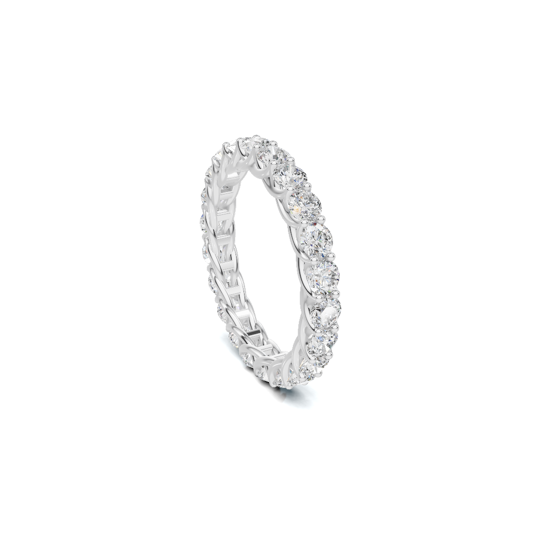 Scrolled Infinite Eternity Ring