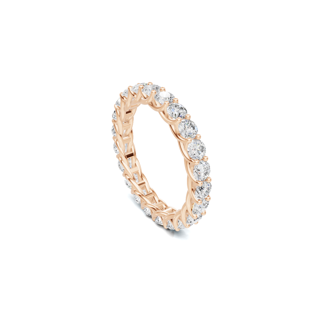 Scrolled Infinite Eternity Ring