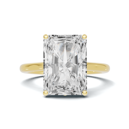 Sculpted Leaf Solitaire Ring