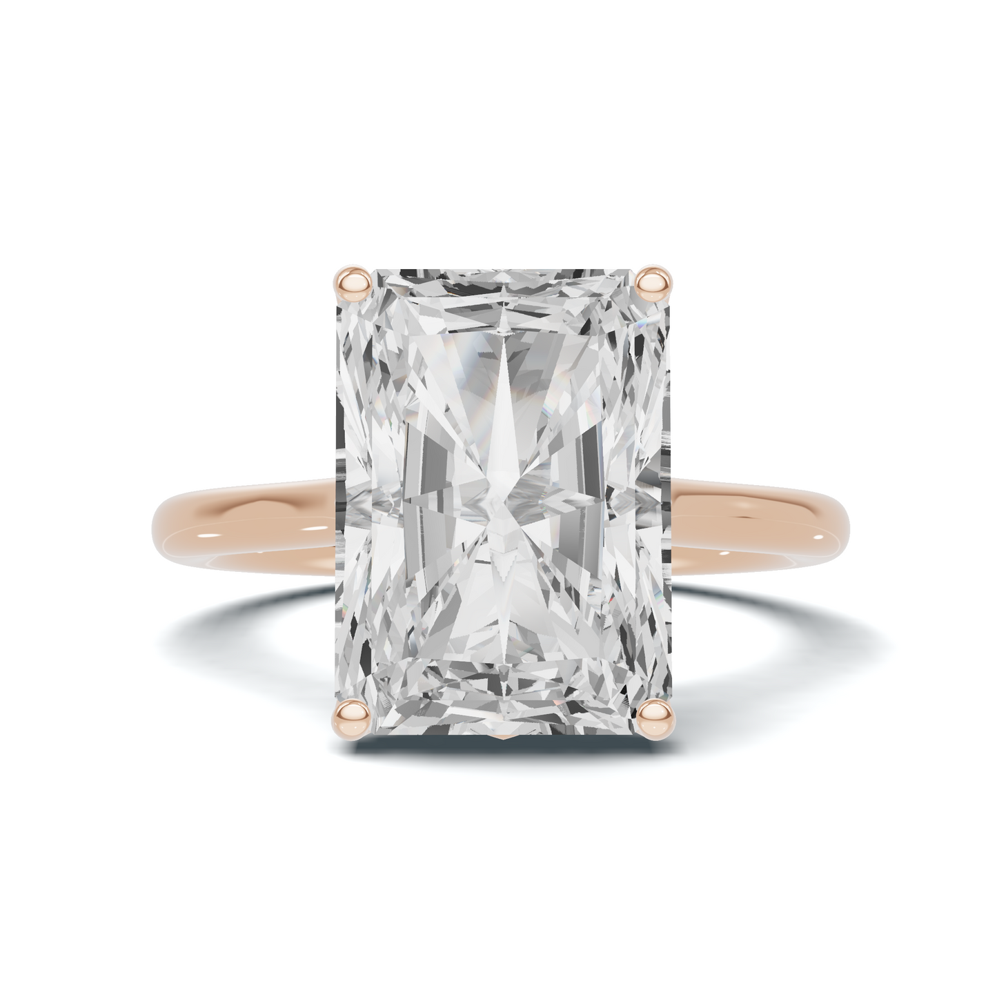 Sculpted Leaf Solitaire Ring
