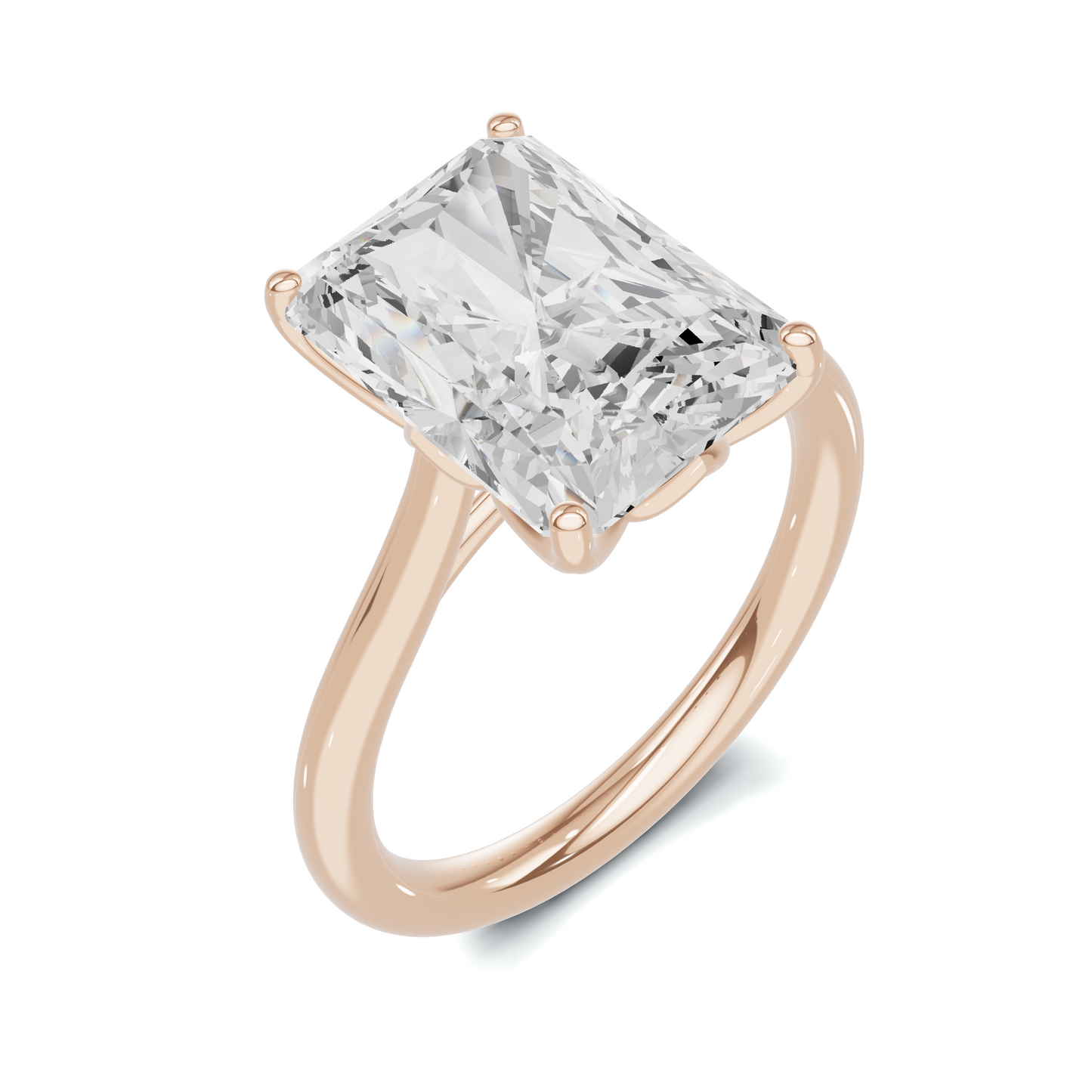 Sculpted Leaf Solitaire Ring