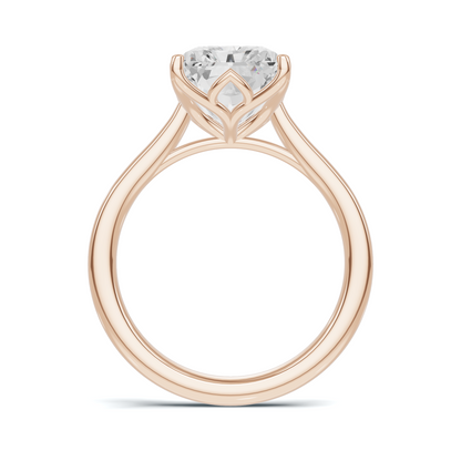 Sculpted Leaf Solitaire Ring
