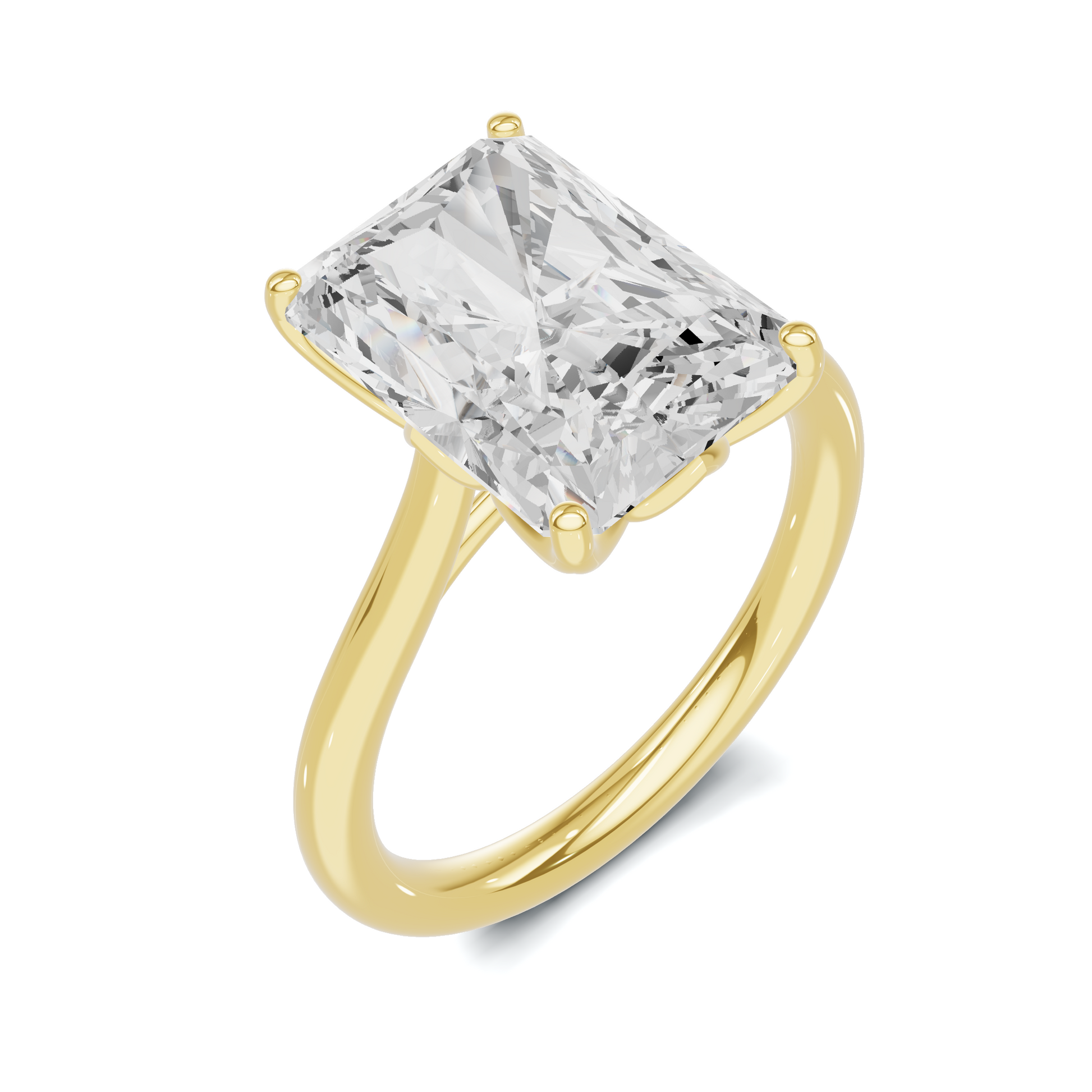 Sculpted Leaf Solitaire Ring