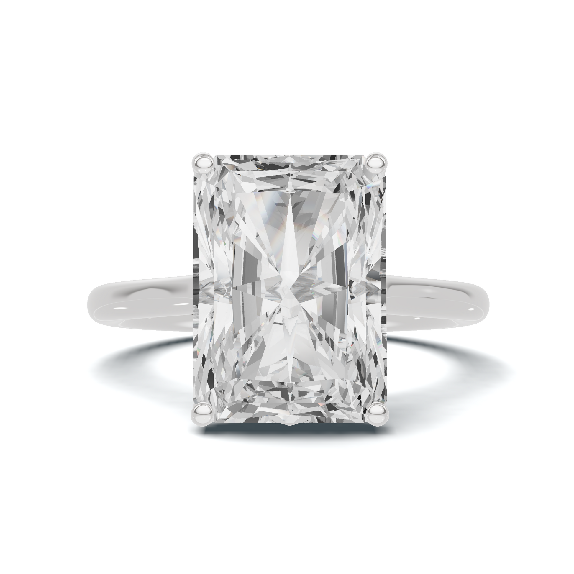 Sculpted Leaf Solitaire Ring